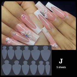 Dual Nail Forms Mould French Sticker Reusable Soft Silicone Pads for Nail Mold Gel Extension Quick Building Manicure Tools
