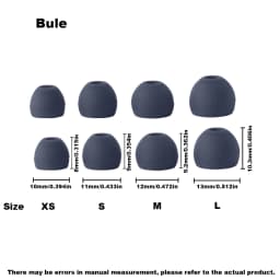 HUAK 4 Pairs Silicone Replacement Ear Plugs Soft Earbuds Cap in Ear Headphone Eartip L M S XS Noise Reduction