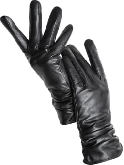 Simple Women's Gloves Winter Warm Plus Velvet Short Thin Touch Screen Gloves Driving Color Women's Leather Gloves High Quality