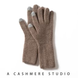 Winter New 100% Cashmere Knit Touch Screen Gloves Women Soft Warm Stretch Guantes Lady Solid Color Casual Full Finger Guantes