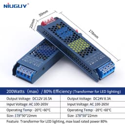 Lighting Transformer AC/DC12V 24V LED Power Supply 60W 100W 200W 300W 400W 500W LED Driver Converter for Slim LED Strip Lighting