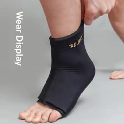 AOLIKES 1PCS Hot and Cold Relief Gel Ankle Sleeve,Soft-Touch Stretch Fabric,Contoured Hydrogel Design for Comfort and Relaxation