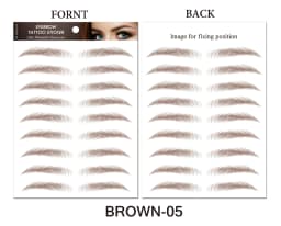 6D Eyebrow Tattoos Sticker Waterproof Long Lasting Natural Hair-Like Fake Eyebrows Stickers for Brow Grooming Shaping