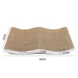 Ergonomic Wave Shaped Cardboard Cat Scratcher Durable Indoor Sleeping Bed Rest Pad For Cats