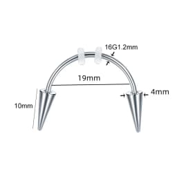 1PC Stainless Steel Piercing Dracula Nail Vampire Zombie Teeth Piercing Jewelry