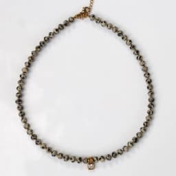 2026 autumn and winter 4*6mm natural stone abacus beads stainless steel bead jewelry necklace, suitable for daily wear