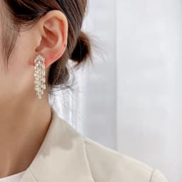 Luxury Sparking Rectangular Crystal Zircon Long Tassel Clip on Earrings for Women Bridal Wedding Without Piercing Jewelry