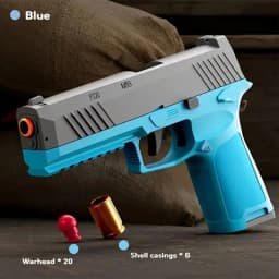 P320 Shell Throwing Continuous Firing Blowback Soft Bullet Toy Gun Outdoor Sport Shooting Game Christmas Gift