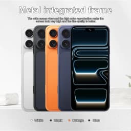 K-Touch Smartphone For 17 Pro Max 7.3inch Full Screen Mobile Phones 22G+2TB Cell Phone 16+48MP 5G Dual Sim 7800mAh Battery Face ID Unlocked Android 15 Cellphones