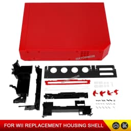 NEW Full Set For Wii Full Case Cover Housing Shell With Buttons Transparent Black Color Housing Shell Case For Wii Gaming Consol