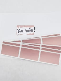 New 23x42mm 100pcs ROSE Gold Adhesive SCRATCH OFF Stickers DIY Password Hand Made Scratched Stripe Card Film