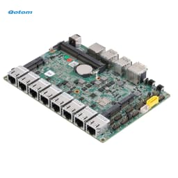 Qotom 1U Rackmount Mini PC 8x 2.5G LAN Intel Core I7/I5/I3 Firewall Router Fan Cooling VPN Server OPNsense PfSense Barebone