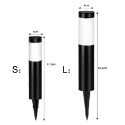 Solar Stainless Steel LED Modern Pathway Lights Upgraded Courtyard Outdoor Garden Cylindrical Lawn Light Outside Walkway Decor