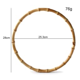 10/14/20PCS 8-25cm Natural Bamboo Bag Handles Handbag Round Ring Handle For Tote Purse Frames DIY Handmade Gift Box Accessories
