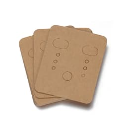 50pcs 3.8x4.8cm Display Card for Earrings Ear Studs Blank Kraft Paper Tags