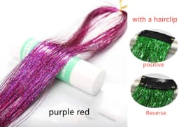 1 Pc Sparkle Shiny Hair Tinsel Hair Extensions Dazzles Women Hippie for Braiding Headdress Hair Braiding Tools Long 100cm