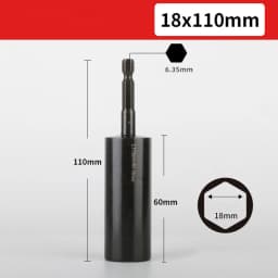 110mm Deepen Socket Wrenches Hexagon Nut Driver Drill Bit H8-H14 Sleeve Adapter Auto Repair Workshop Work Construction