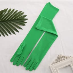 45cm Matte High Elasticity Long Solid Gloves Multiple Colour Driving Cycling Sun Protection Stage Performance Cosplay Dinner