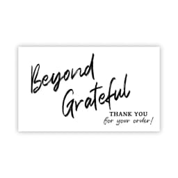 9.0x5.4cm Pink Black Foil Stamp Greeting Label Custom Thank You Cards For Small Bussiness Gift Box Decoration Packaging Supplies