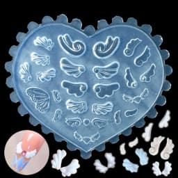 8 Styles 3D Butterfly Embossing Nail Art Silicone Mold DIY Star Flower Angle Wing Pattern Nail Art Combination Decorative Mould