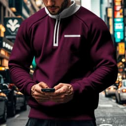 Men-Fleece-Lined-Half-Zip-Sweatshirt-Stand-Collar-Color-Block-Pocket-Pullover-Autumn-Winter-Loose-Casual-Warm-Long-Sleeve-Tops