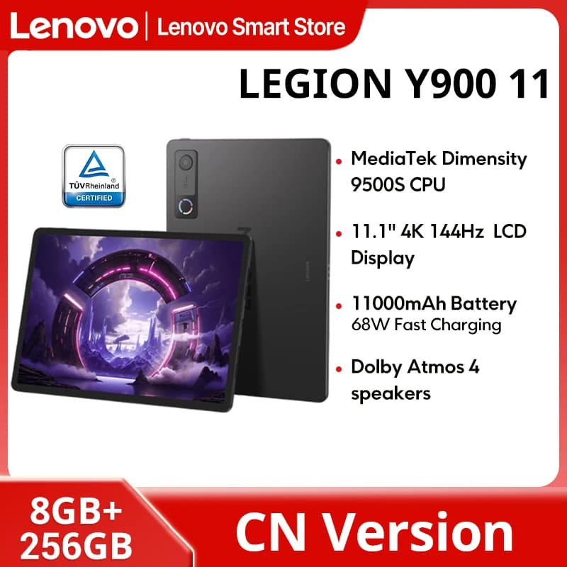 Original Lenovo Legion Y900 11 Tablet CN Version MediaTek Dimensity 9500S CPU 11.1" 4K 144Hz LCD Display 11000mAh Android Pad PC