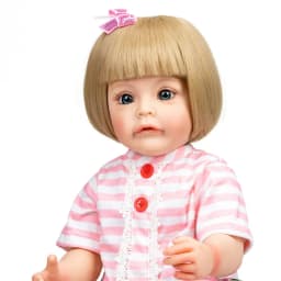 Fit For Doll Head Circumference 32cm To 36cm Silicone Reborn Baby Doll Hair Wig Curly Brown Golden Hair for BJD doll Reborn Doll