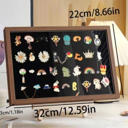 Wall-Mounted Clear Acrylic Badge Display Case Dustproof Pin Medal Storage Box for Collectibles Brooches Commemorative Badges