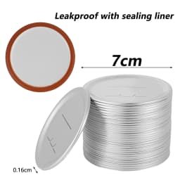 50/200PCS Mason Jar Lids Regular 70/86mm Wide Mouth Canning Lids Reusable Metal Canning Jar Leak-proof Split-Type Canning Caps
