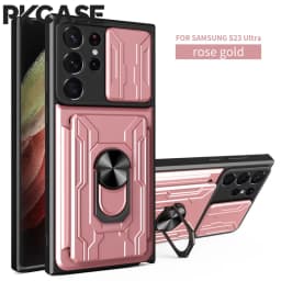 PKCASE Card Slot Back Case For Samsung S26 S25 S24 S23 FE Ultra Plus Note 20 Ultra Cover