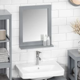 SoBuy FRG129 mirror wall mirror bathroom mirror with shelf BHT: 40x49x10cm