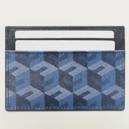 Classic Fashion Multi-Functional Small Leather Card Holder Wallet Document Protection Clip-On Geometry Pattern Design