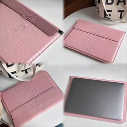 Engrave Name Crocodile Pattern Laptop Sleeve Bag Leather Luxury Waterproof Laptop Bag Fashion Notebook Computer Storage Bags