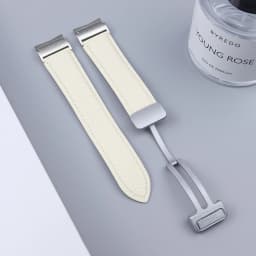 No Gaps Leather Strap for Samsuang Galaxy Watch 6 5 4 40MM 44mm Magnetic Buckle Band Galaxy Watch 6 4 classic 43 47mm 42 46MM