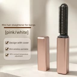 1pcs Portable Mini Straight Hair Comb Wireless USB Charging Curling Iron Styling Electric Comb Does Not Hurt Hair Beauty Tool