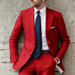 Blue Men Suits Elegant Full Set Notch Lapel Single Breasted Luxury 2 Piece Jacket Pants Slim Fit Wedding Costume for Groom 2024