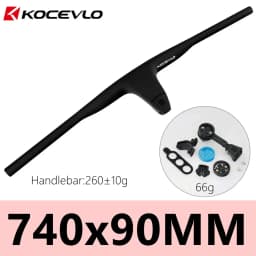 KOCEVLO MTB CARBON Handlebar Negative 17° 50-90MM For Efficient Integrated Handlebar For MTB (XC, Marathon)  740MM