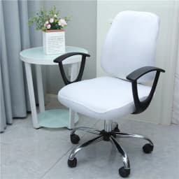 Office Chair Cover With Back Computer Game Seat Cover Solid Universal Spandex Anti-dust Elastic Armchair Slipcover