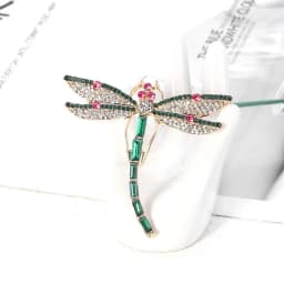 Large Size Luxury Crystal Dragonfly Brooch Colorful Rhinestone Insect Brooches Girls Cute Pins Personality Corsage Accessories