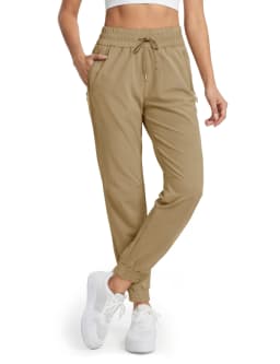 TACVASEN Women's Waterproof Quick Dry Hiking Pants Lightweight Stretch Joggers With Pockets Outdoor Travel Summer Athletic Pant