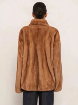 Laur 2026 Luxury Mink Fur Coat Women Oversized V Neck Long Sleeve Warm Real Fur Winter Outerwear Daily