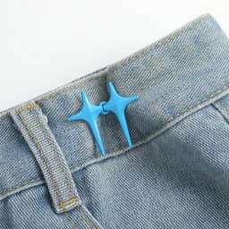 1 Pair Adjustable Trousers Waist Buckles for Jeans Pants Skirts Waist Tightener Snap Button Adjuster Pants Pin Retractable Clips