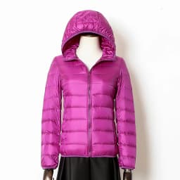 Women's Lightweight Casual Hooded Down Jacket Autumn Winter Minimalist Short Down Coats Female Solid Color Zipper Warm Outerwear