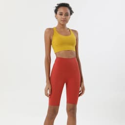 Nylon Yoga Set Gym Two Piece Sets Womens Bra Top Women Cycling Shorts Sport Fitness Sportswear 45 Colors Womens Clothing