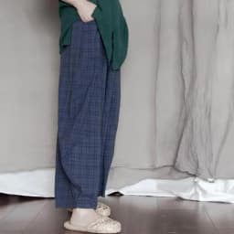Johnature Casual All-match Full Length Wide Leg Pants 2026 Summer New Cotton Linen Elastic Mid Waist Patchwork Plaid Women Pants