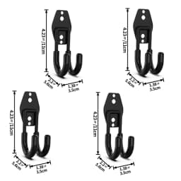 Heavy Duty Metal Hook Garage Organizer Wall Mount Anti-slip Bicycle Hanger Hooks Storage Hook For Ladders Garden Tool