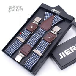 Leather Suspenders Men 3.5cm Y-Back 3 Clips Male Suspensorios Adjustable Elastic Trouser Braces Strap Belt Suit Accessories