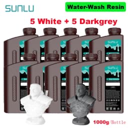 SUNLU 10KG Standard / Water-Wash / Water Wash ABS LIKE 3D Resin 1KG/Bottle 405nm UV Resin For Most SLA/DLP/LCD 3D Printer 1kg