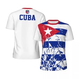 CUBA Flag 3D Print Sport Quick Dry Breathable Men T-shirt Outdoor Football Jersey Team Training Short Sleeve Summer Top Clothing