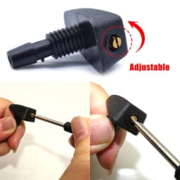 2 Pcs/Set Car Universal Front Windshield Wiper Nozzle Jet Sprayer Kits Sprinkler Water Fan Spout Cover Washer Outlet Adjustment